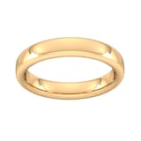 Goldsmiths 4mm Slight Court Extra Heavy Wedding Ring In 9 Carat Yellow Gold - Ring Size P