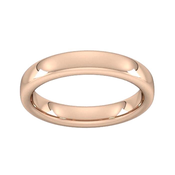 Goldsmiths 4mm Slight Court Extra Heavy Wedding Ring In 9 Carat Rose Gold