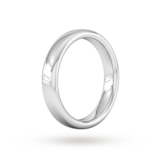 Goldsmiths 4mm Slight Court Extra Heavy Wedding Ring In 18 Carat White Gold - Ring Size Q