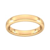 Goldsmiths 4mm Slight Court Extra Heavy Wedding Ring In 18 Carat Yellow Gold - Ring Size P