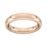 Goldsmiths 4mm Slight Court Extra Heavy Wedding Ring In 18 Carat Rose Gold
