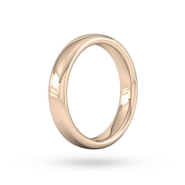 Goldsmiths 4mm Slight Court Extra Heavy Wedding Ring In 18 Carat Rose Gold Goldsmiths 4mm Slight Court Extra Heavy Wedding Ring In 18 Carat Rose Gold