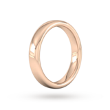 Goldsmiths 4mm Slight Court Extra Heavy Wedding Ring In 18 Carat Rose Gold