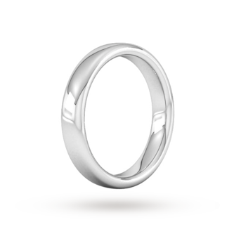 Goldsmiths 4mm Slight Court Extra Heavy Wedding Ring In Platinum