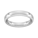 Goldsmiths 4mm Slight Court Extra Heavy Wedding Ring In Sterling Silver - Ring Size P