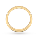 Goldsmiths 4mm Slight Court Extra Heavy Milgrain Centre Wedding Ring In 18 Carat Yellow Gold - Ring Size N