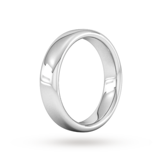 Goldsmiths 5mm Slight Court Extra Heavy Wedding Ring In 9 Carat White Gold