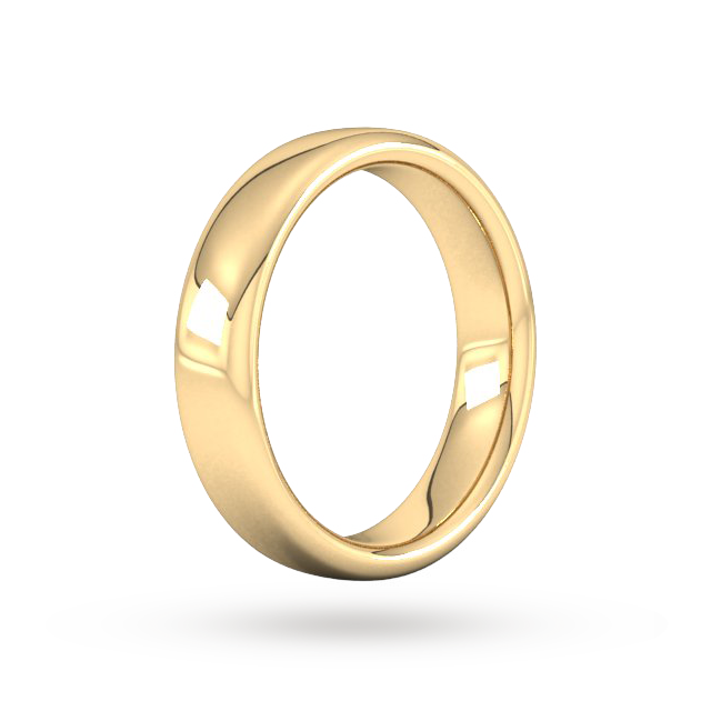 Goldsmiths 5mm Slight Court Extra Heavy Wedding Ring In 9 Carat Yellow Gold