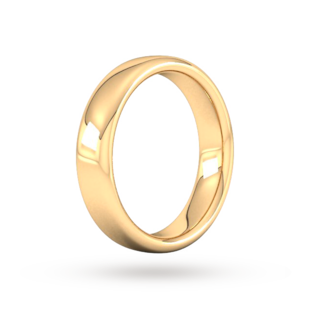 Goldsmiths 5mm Slight Court Extra Heavy Wedding Ring In 9 Carat Yellow Gold