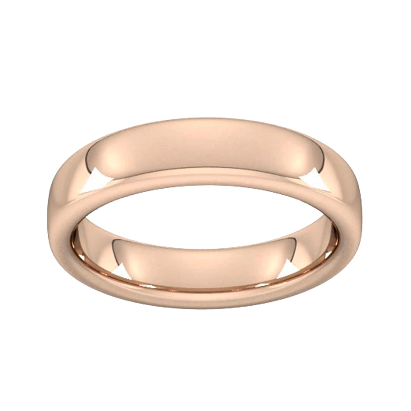 5mm Slight Court Extra Heavy Wedding Ring In 9 Carat Rose Gold - Ring Size V