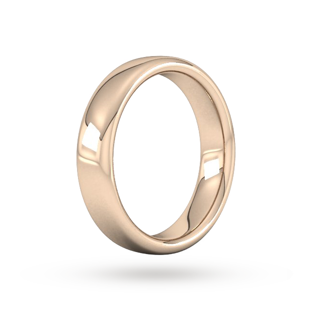 Goldsmiths 5mm Slight Court Extra Heavy Wedding Ring In 9 Carat Rose Gold - Ring Size Q