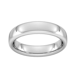08305604 - 5mm Slight Court Extra Heavy Wedding Ring In 18 Carat White Gold