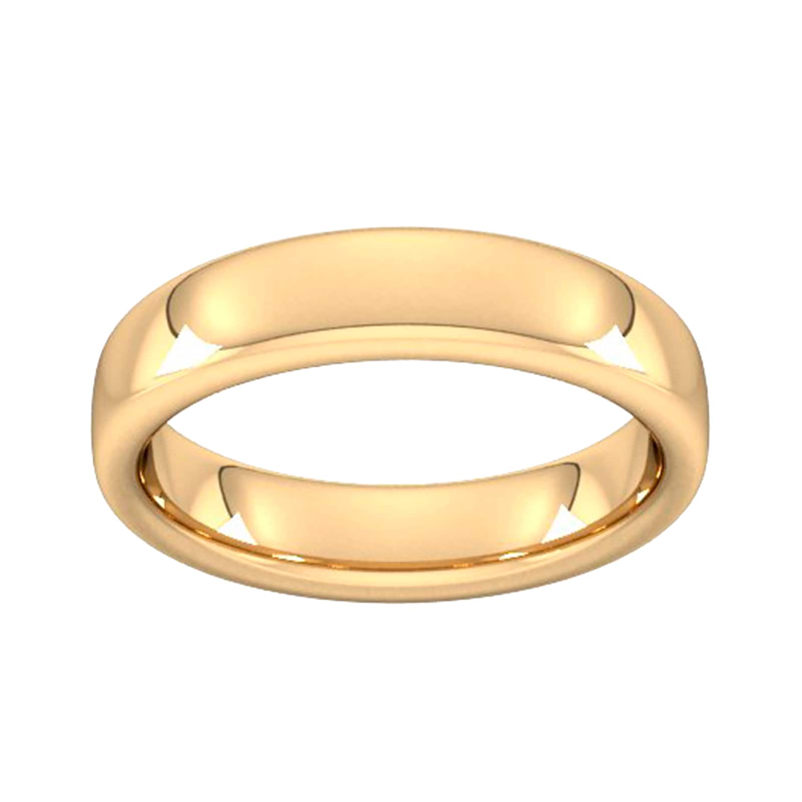 5mm Slight Court Extra Heavy Wedding Ring In 18 Carat Yellow Gold - Ring Size Y