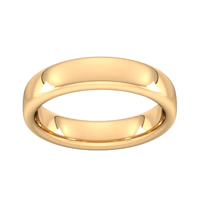 Goldsmiths 5mm Slight Court Extra Heavy Wedding Ring In 18 Carat Yellow Gold