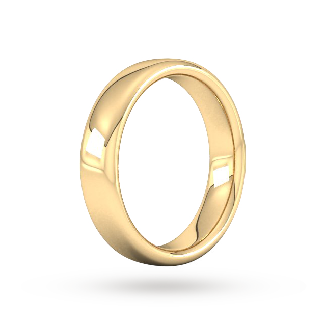 Goldsmiths 5mm Slight Court Extra Heavy Wedding Ring In 18 Carat Yellow Gold - Ring Size Q