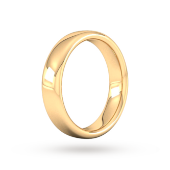 Goldsmiths 5mm Slight Court Extra Heavy Wedding Ring In 18 Carat Yellow Gold