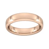 Goldsmiths 5mm Slight Court Extra Heavy Wedding Ring In 18 Carat Rose Gold