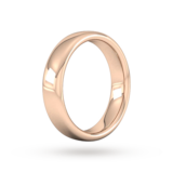 Goldsmiths 5mm Slight Court Extra Heavy Wedding Ring In 18 Carat Rose Gold