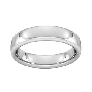 Goldsmiths 5mm Slight Court Extra Heavy Wedding Ring In 950 Palladium