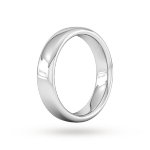 Goldsmiths 5mm Slight Court Extra Heavy Wedding Ring In Platinum