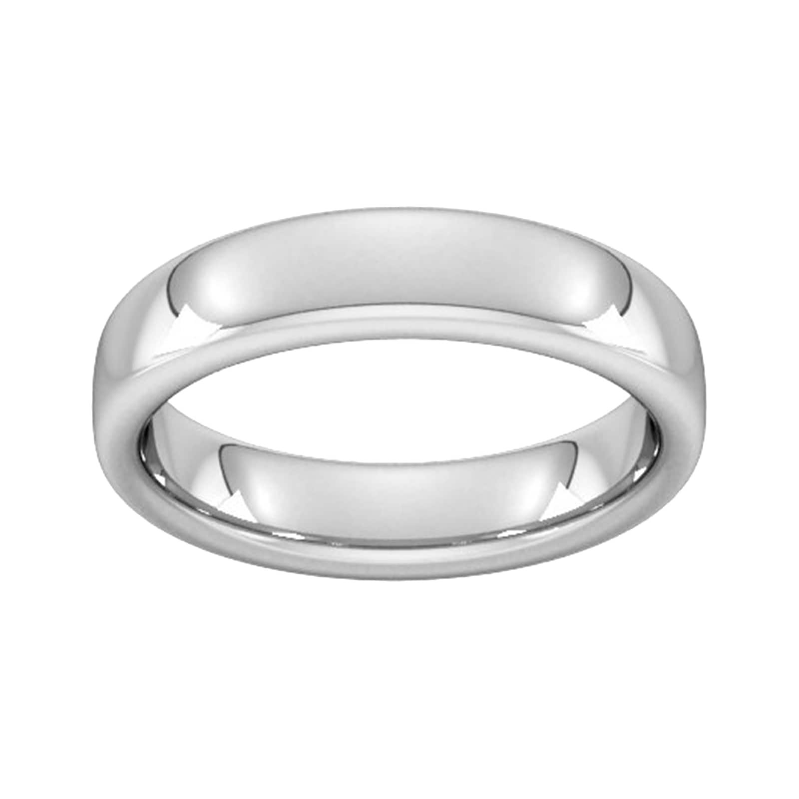 5mm Slight Court Extra Heavy Wedding Ring In Sterling Silver - Ring Size K