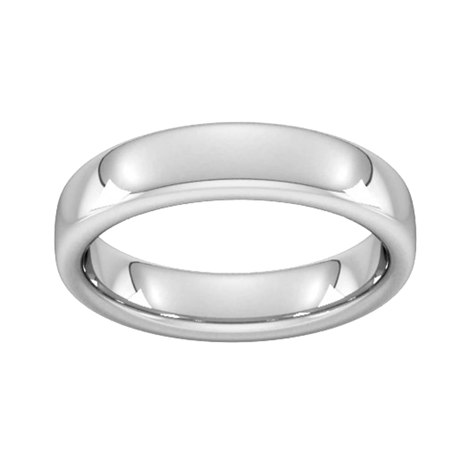 Goldsmiths 5mm Slight Court Extra Heavy Wedding Ring In Sterling Silver