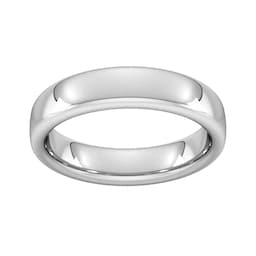 08305609 - 5mm Slight Court Extra Heavy Wedding Ring In Sterling Silver