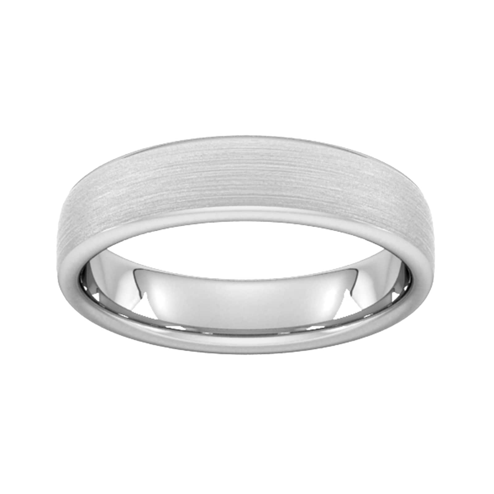 5mm Slight Court Extra Heavy Matt Finished Wedding Ring In Platin