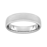 Goldsmiths 5mm Slight Court Extra Heavy Matt Finished Wedding Ring In Platinum