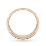 Goldsmiths 5mm Slight Court Extra Heavy Diagonal Matt Finish Wedding Ring In 9 Carat Rose Gold - Ring Size S