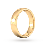 Goldsmiths 6mm Slight Court Extra Heavy Wedding Ring In 9 Carat Yellow Gold - Ring Size Q