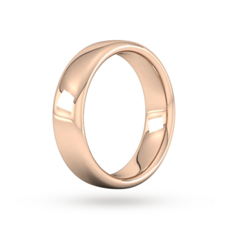Goldsmiths 6mm Slight Court Extra Heavy Wedding Ring In 9 Carat Rose Gold
