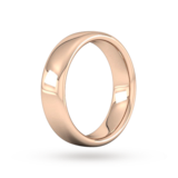 Goldsmiths 6mm Slight Court Extra Heavy Wedding Ring In 9 Carat Rose Gold - Ring Size Q