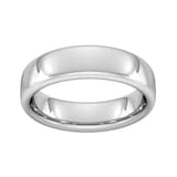 Goldsmiths 6mm Slight Court Extra Heavy Wedding Ring In 18 Carat White Gold - Ring Size O