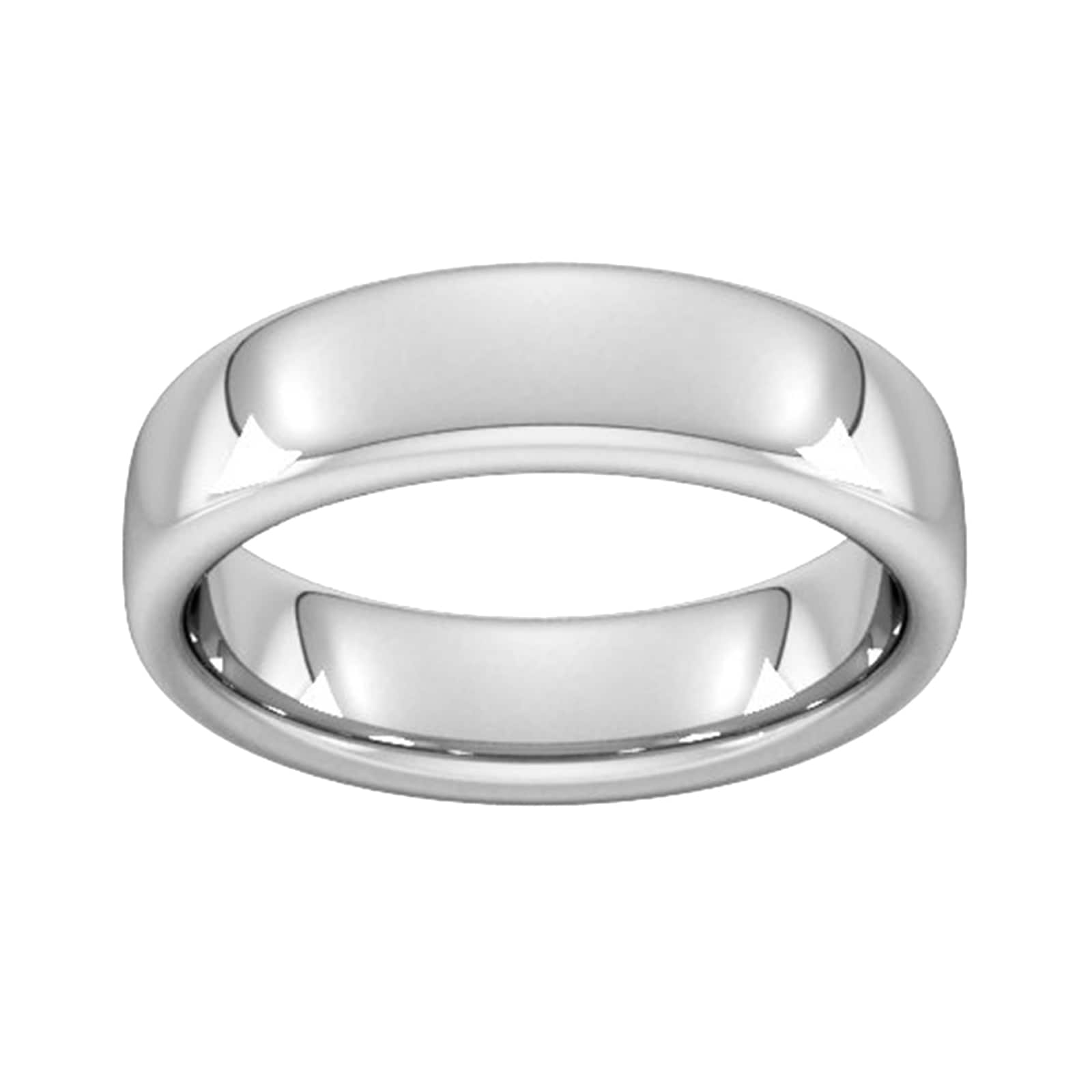 6mm Slight Court Extra Heavy Wedding Ring In 950 Palladium - Ring Size W