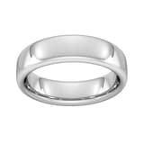 Goldsmiths 6mm Slight Court Extra Heavy Wedding Ring In 950 Palladium - Ring Size P