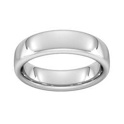 08305704 - 6mm Slight Court Extra Heavy Wedding Ring In 950 Palladium