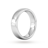 Goldsmiths 6mm Slight Court Extra Heavy Wedding Ring In 950 Palladium - Ring Size Q