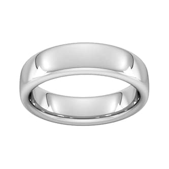 Goldsmiths 6mm Slight Court Extra Heavy Wedding Ring In Platinum