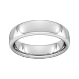 Goldsmiths 6mm Slight Court Extra Heavy Wedding Ring In Platinum