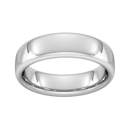 08305705 - 6mm Slight Court Extra Heavy Wedding Ring In Platinum