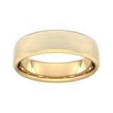 Goldsmiths 6mm Slight Court Extra Heavy Matt Finished Wedding Ring In 9 Carat Yellow Gold