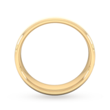 Goldsmiths 6mm Slight Court Extra Heavy Diagonal Matt Finish Wedding Ring In 9 Carat Yellow Gold