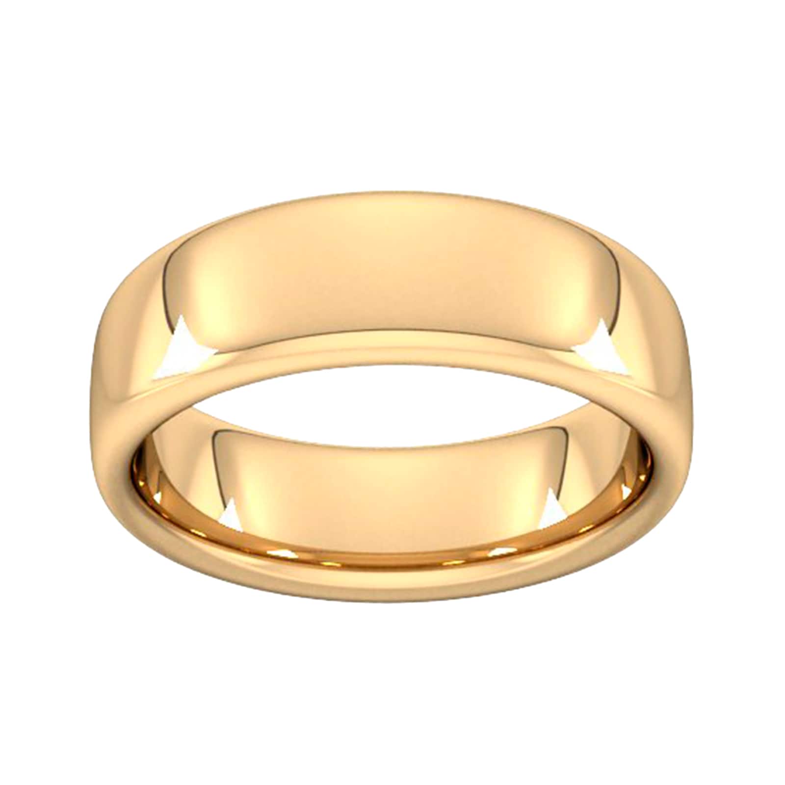 Goldsmiths 7mm Slight Court Extra Heavy Wedding Ring In 9 Carat Yellow Gold