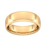 Goldsmiths 7mm Slight Court Extra Heavy Wedding Ring In 9 Carat Yellow Gold