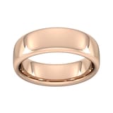 Goldsmiths 7mm Slight Court Extra Heavy Wedding Ring In 9 Carat Rose Gold