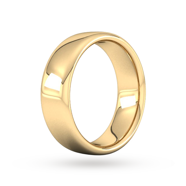 Goldsmiths 7mm Slight Court Extra Heavy Wedding Ring In 18 Carat Yellow Gold - Ring Size Q