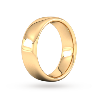 Goldsmiths 7mm Slight Court Extra Heavy Wedding Ring In 18 Carat Yellow Gold Goldsmiths 7mm Slight Court Extra Heavy Wedding Ring In 18 Carat Yellow Gold