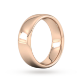 Goldsmiths 7mm Slight Court Extra Heavy Wedding Ring In 18 Carat Rose Gold
