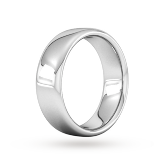 Goldsmiths 7mm Slight Court Extra Heavy Wedding Ring In 950 Palladium